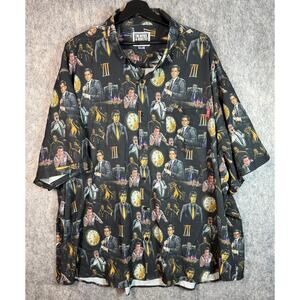 The Office x RSVLTS Short Sleeve AOP Polyester Stretch Button Up Shirt - XXXXL